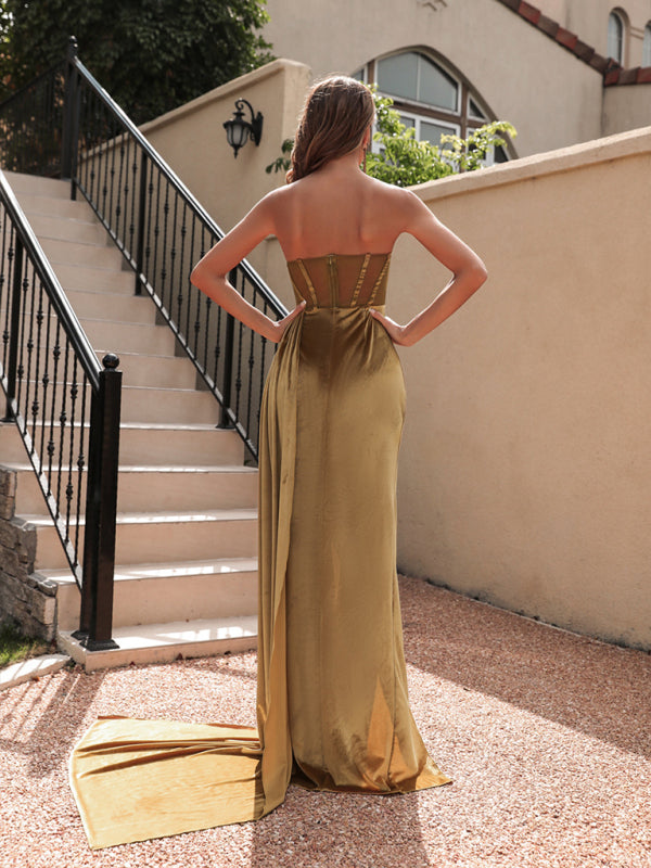 DDK Velvet Heat Cutout Tube Dress