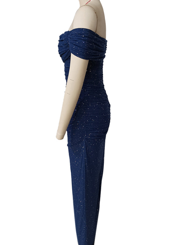 DDK One Side Strong Mesh Dress