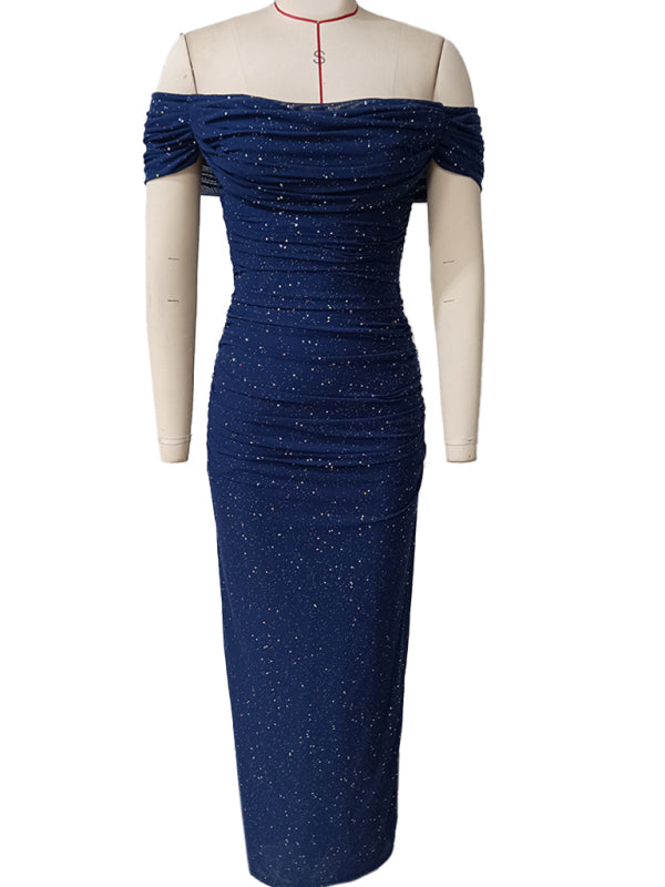 DDK One Side Strong Mesh Dress